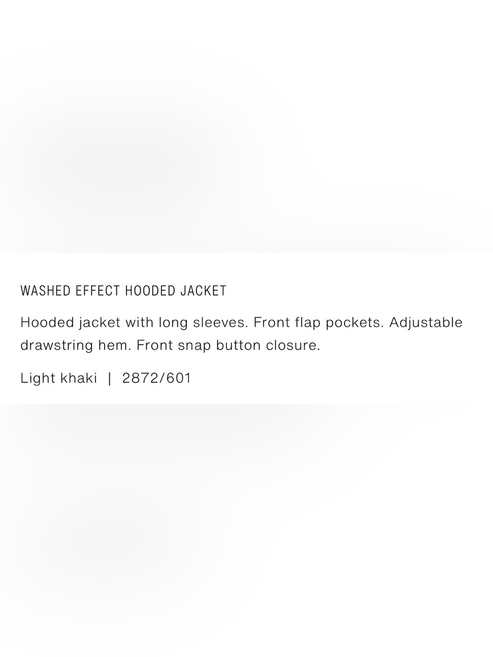Zara Olive Hooded Bomber Jacket with Drawstring Hem - Picture 3 of 3